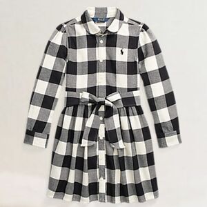 Polo Ralph Lauren Buffalo Check Cotton Twill Shirtdress Girl's Size 3 3T
